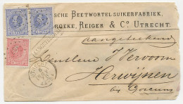 Em. 1872 Aangetekend Utrecht - Herwijnen - Briefe U. Dokumente