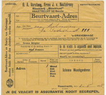 Beurtvaart - Adres Haastrecht - Den Haag 1928 - Non Classificati