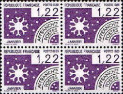 France Préo N** Yv:186/189 Les 12 Mois De L'année 1.Serie (Bloc 4x) - 1964-1988