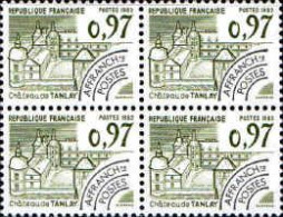 France Préo N** Yv:174/177 Monuments Historiques 4.Serie (Bloc 4x) - 1964-1988