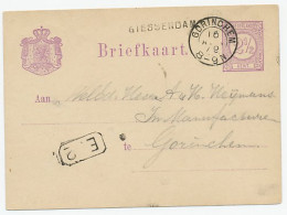 Naamstempel Giessendam 1879 - Cartas & Documentos