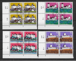 Schweiz 1976 Schlösser Mi.Nr. 1075/78 Kpl. 4er Blocksatz Gestempelt - Usados