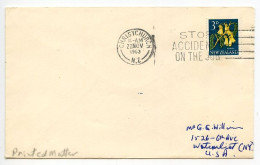 New Zealand 1963 Cover; Christchurch To Watervliet, New York; 3p. Kowhai Flower; Slogan Cancel - Lettres & Documents