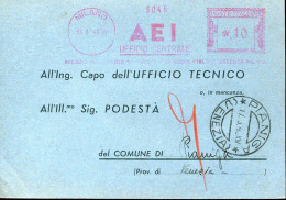 X0874 Italia, Red Meter Freistempel, Ema, 1940 Milano - Macchine Per Obliterare (EMA)