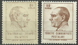 Turkey; 1965 Regular Issue 50 K. ERROR "Abklatsch Print" - Unused Stamps
