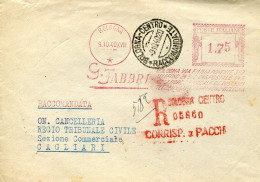 X0876 Italia, Red Meter Freistempel, Ema, 1940 Bologna G. Fabbri  Raccomandata - Machines à Affranchir (EMA)