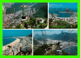 RIO DE JANEIRO, BRASIL - 4 MULTIVUES - AERIAL VIEW, CHRIST REDEEMER - BOTAFOGO AND SUGAR LOAF, - Rio De Janeiro