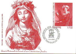 France Entier-P Obl Yv:3526-CP Elisabeth Vigée-Lebrun Autoportrait (TB Cachet à Date) Perigueux  01-01-2003 Carte - Pseudo-entiers Officiels