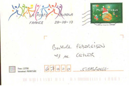 France Entier-P Obl Yv:3364-E1 Meilleurs Vœux (Lign.Ondulées & Code ROC) 24984A 28-08-13 - Prêts-à-poster: Other (1995-...)