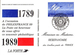 France Entier-P Obl Yv:2560 Bicentenaire De La Révolution Française (TB Cachet à Date) Paris 14 Juillet 1989 - PAP: Sonstige (1995-...)