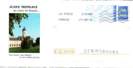 France Entier-P Obl (5071) PAP Fond De Sécurité Bleu Long (Lign.Ondulées & Code ROC) 21618A 17-08-15 809/I/009 - PAP : Bijwerking /Logo Bleu