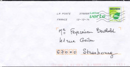 France Entier-P Obl (5060) Feuille De Chêne Lettre Verte 20g (Lign.Ondulées & Code ROC) 37668A 12-12-14 B2J/11U155 - Prêts-à-poster: Other (1995-...)