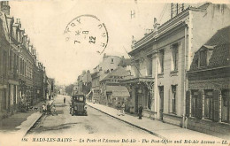 59 - Malo Les Bains - La Poste Et L'Avenue Bel-Air - Animée - Automobiles - Oblitération Ronde De 1922 - CPA - Voir Scan - Malo Les Bains