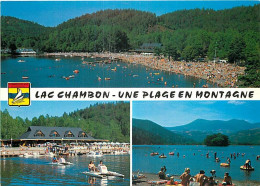 63 - Lac Chambon - Multivues - Blasons - La Plage - CPM - Carte Neuve - Voir Scans Recto-Verso - Altri & Non Classificati