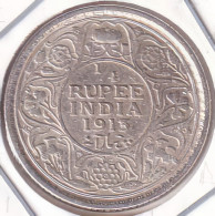 BRITISH INDIA SILVER COIN LOT 243, 1/4 RUPEE 1913, XF, SCARE - Inde
