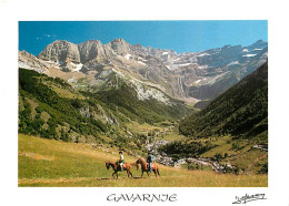 65 - Gavarnie - Vue Générale - Promenade équestre - Chevaux - CPM - Voir Scans Recto-Verso - Gavarnie