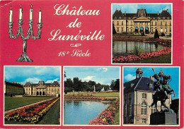 54 - Lunéville - Le Château - Multivues - Fleurs - CPM - Voir Scans Recto-Verso - Luneville