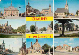 02 - Chauny - Et Ses Environs - Multivues - Automobiles - CPM - Voir Scans Recto-Verso  - Chauny