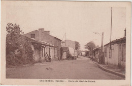 Vendée : GROSBREUIL  :  Vue Route  De Nieul Le  Dolent 1954 - Autres & Non Classés