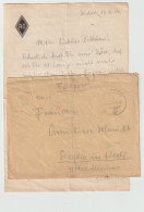 German Feldpost WW2 From Bucarest, Romania - Luftwaffen-Lazarett 7/XVII Posted 10.11.1943 W/letter. Tear In Cover. Posta - Militaria