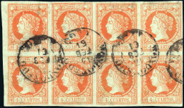 Lugo - Edi O 52 Bl. 8 - 4 C.- Mat Fech. Tp. I "Mondoñedo" - Used Stamps