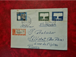 Lettre Recommande SCHWABISCH GMUND  BUNDESPOST TIMBRES EUROPA 1957 - Other & Unclassified
