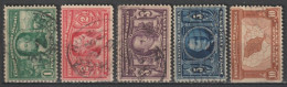 USA - 1904 - SERIE COMPLETE YVERT N°159/163 OBLITERES  - COTE = 110 EUR - Gebraucht