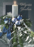 Bonne Année Noël BOUGIE Vintage Carte Postale CPSM #PBA369.A - Neujahr