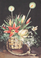FLOWERS Vintage Postcard CPSM #PBZ279.A - Bloemen