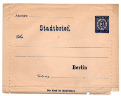 Deutschland/Privatpost, Berlin-Berliner Packetfahrt,  "Stadtbrief" 3Pfg., Ungebraucht (19567E) - Private & Local Mails