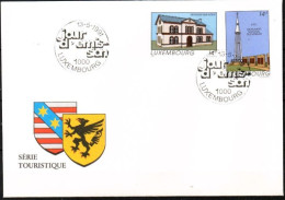 Luxembourg ,Luxemburg ,1991,  FDC  Mi. 1273 - 1274, SEHENSWÜRDIGKEITEN, ESST, SONDERSTEMPEL - FDC