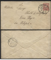 BAHNPOST 10pf Umschlag MAGDEBURG-... 1890 (x710) - Omslagen