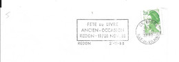 Lettre Entière Flamme 1988 Redon Ille Et Vilaine - Oblitérations Mécaniques (flammes)