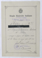 WWI - 1° Reggimento Artiglieria Da Montagna - Attestato Di Distintivo - 1919 - Documents