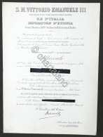 Regno D'Italia Decreto Nomina A Ufficiale Dell'Ordine Della Corona D'Italia 1938 - Unclassified