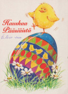 PÂQUES POULET ŒUF Vintage Carte Postale CPSM #PBP055.A - Ostern