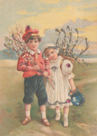 OSTERN KINDER Vintage Ansichtskarte Postkarte CPSM #PBO315.A - Ostern