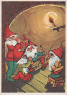 WEIHNACHTSMANN SANTA CLAUS Neujahr Weihnachten GNOME Vintage Ansichtskarte Postkarte CPSM #PBL612.A - Santa Claus