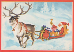 BABBO NATALE Buon Anno Natale Vintage Cartolina CPSM #PBL565.A - Santa Claus
