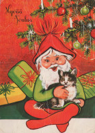 PÈRE NOËL Bonne Année Noël Vintage Carte Postale CPSM #PBL281.A - Santa Claus