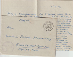 German Feldpost WW2 From Wierre-au-Bois, France - Luftwaffen-Lazarett Samer Posted Düsseldorf 21.3.1943 W/letter. Postal - Militaria