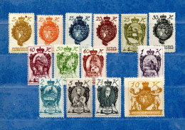 Liechtenstein * - 1920 -   Zum. 25 à 39.  SANS LE N° 34.  MH * - Unused Stamps