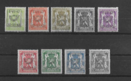 TIMBRES BELGIQUE Préoblitérés  PRE 484/492XX - Typo Precancels 1936-51 (Small Seal Of The State)