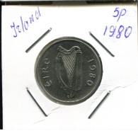 5 PENCE 1980 IRELAND Coin #AN635.U.A - Ireland