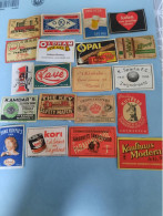 20 Small Old Matchbox Labels - 20 Oude Luciferetiketten - Boites D'allumettes - Etiquettes