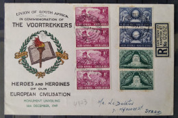 SOUTH AFRICA 1949 Voortrekker Monument Unveiling Registered FDC (01 Dec 1949) - Covers & Documents