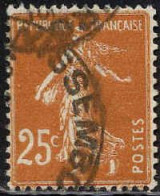 France Poste Obl Yv: 235 Mi:215 Semeuse Camée Sans Sol (beau Cachet Rond) - Used Stamps