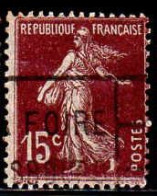 France Poste Obl Yv: 189 Mi:184 Semeuse Camée Sans Sol Fond Uni (Belle Obl.mécanique) - Gebraucht