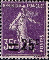 France Poste N* Yv: 218 Mi:201 Semeuse Camée S/sol Fond Uni (défaut Gomme) - Unused Stamps