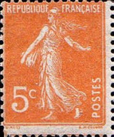 France Poste N* Yv: 158 Mi:140 Semeuse Camée Sans Sol Fond Uni (défaut Gomme) - Unused Stamps